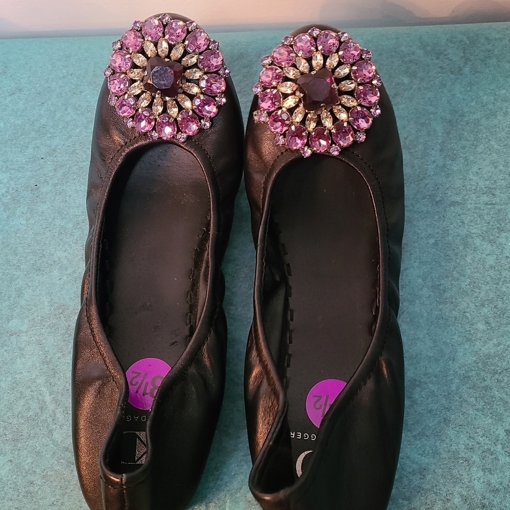 Kelsi Dagger Rhinestone Toe Ballet Flats - Picture 6 of 12